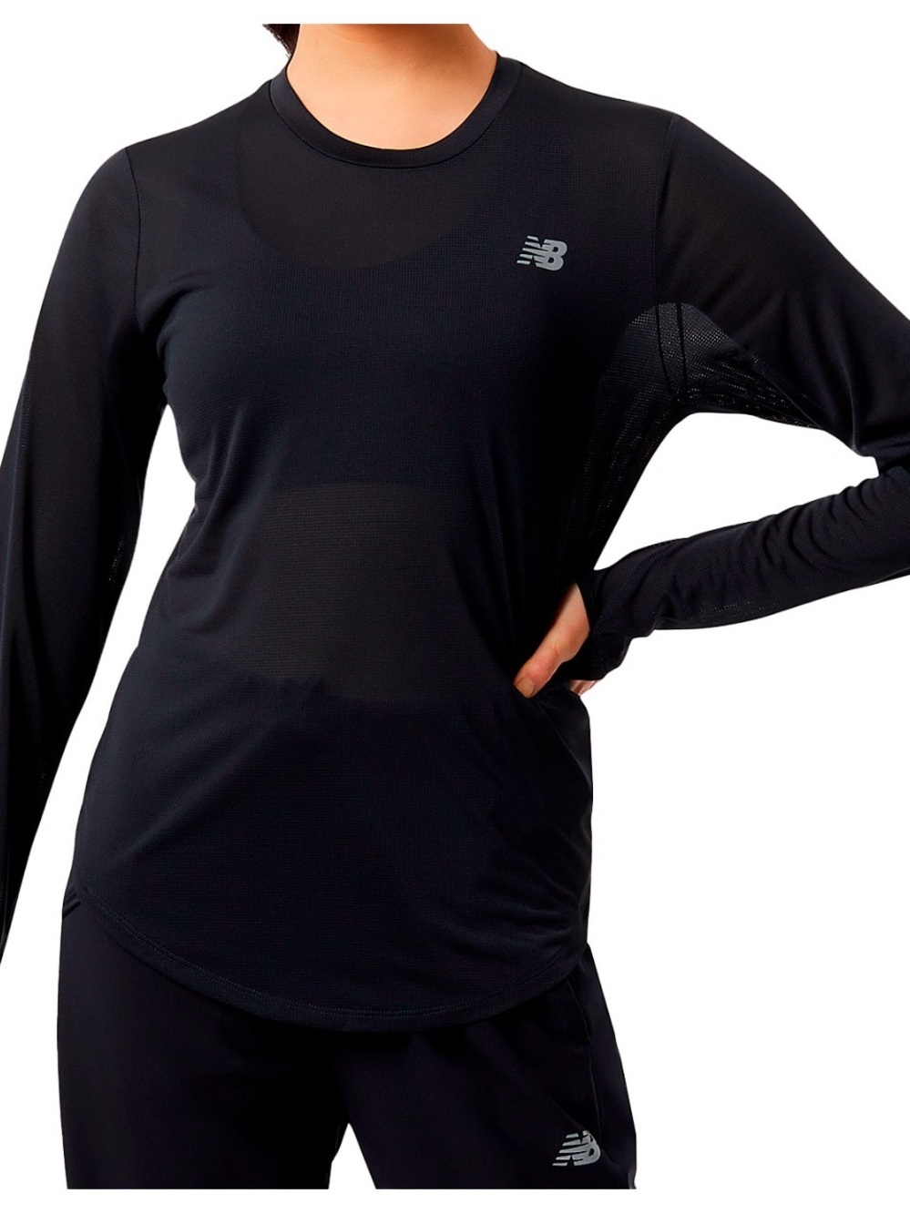 New Balance Accelerate Long Sleeve Running Shirt Black Women’s XS